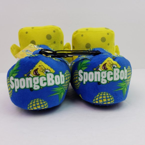 Nickelodeon SpongeBob SquarePants Boys Size 13/1 Slip On Plush Comfy Slippers - Picture 5 of 8